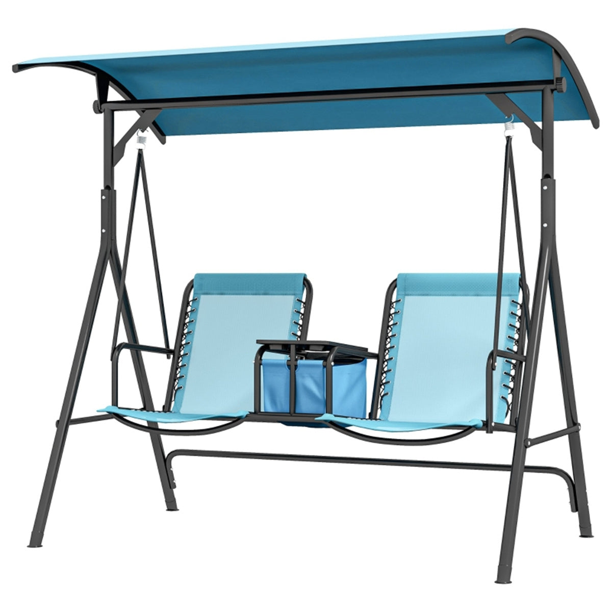 Cozy 2-Seat Patio Swing Chair with Canopy - Perfect for Relaxing Outdoors