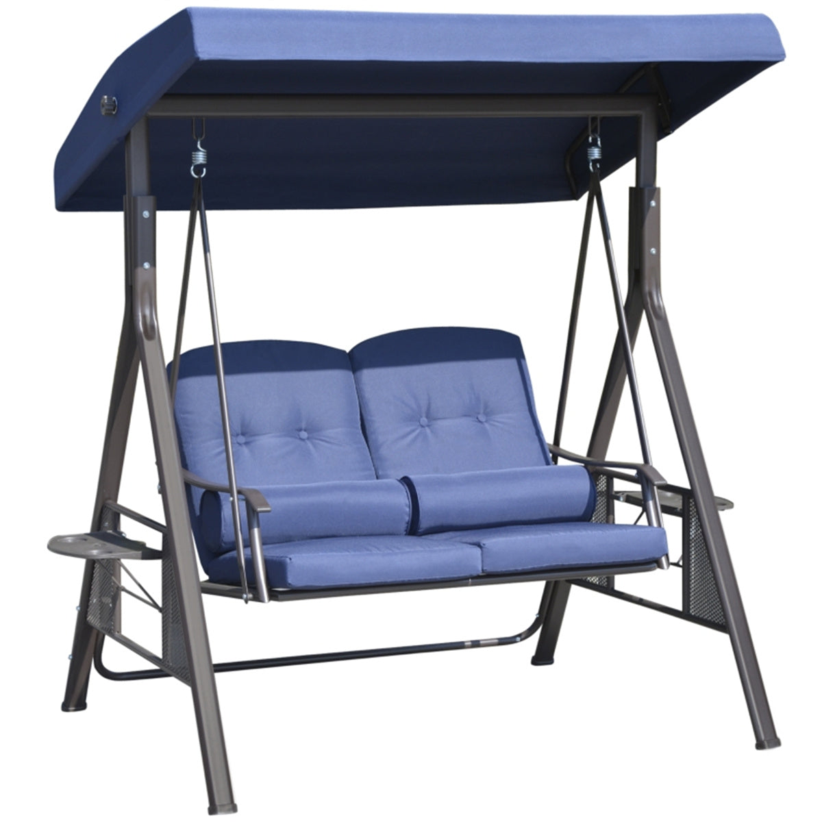 2-Person Outdoor Patio Swing Chair with Canopy - Comfort & Style Combined!