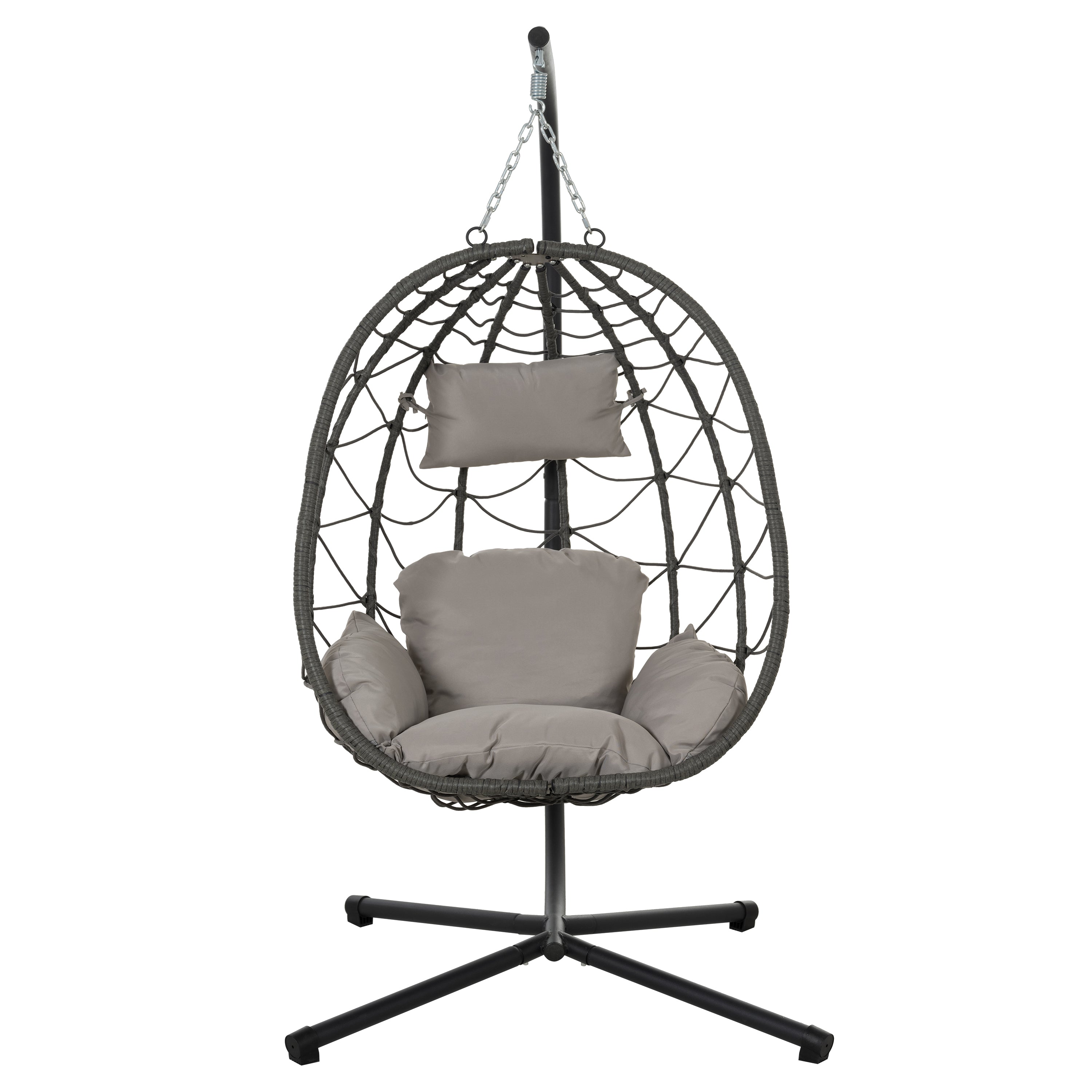 Cozy Wicker Egg Chair with Stand - Indoor/Outdoor Hanging Relaxation Oasis