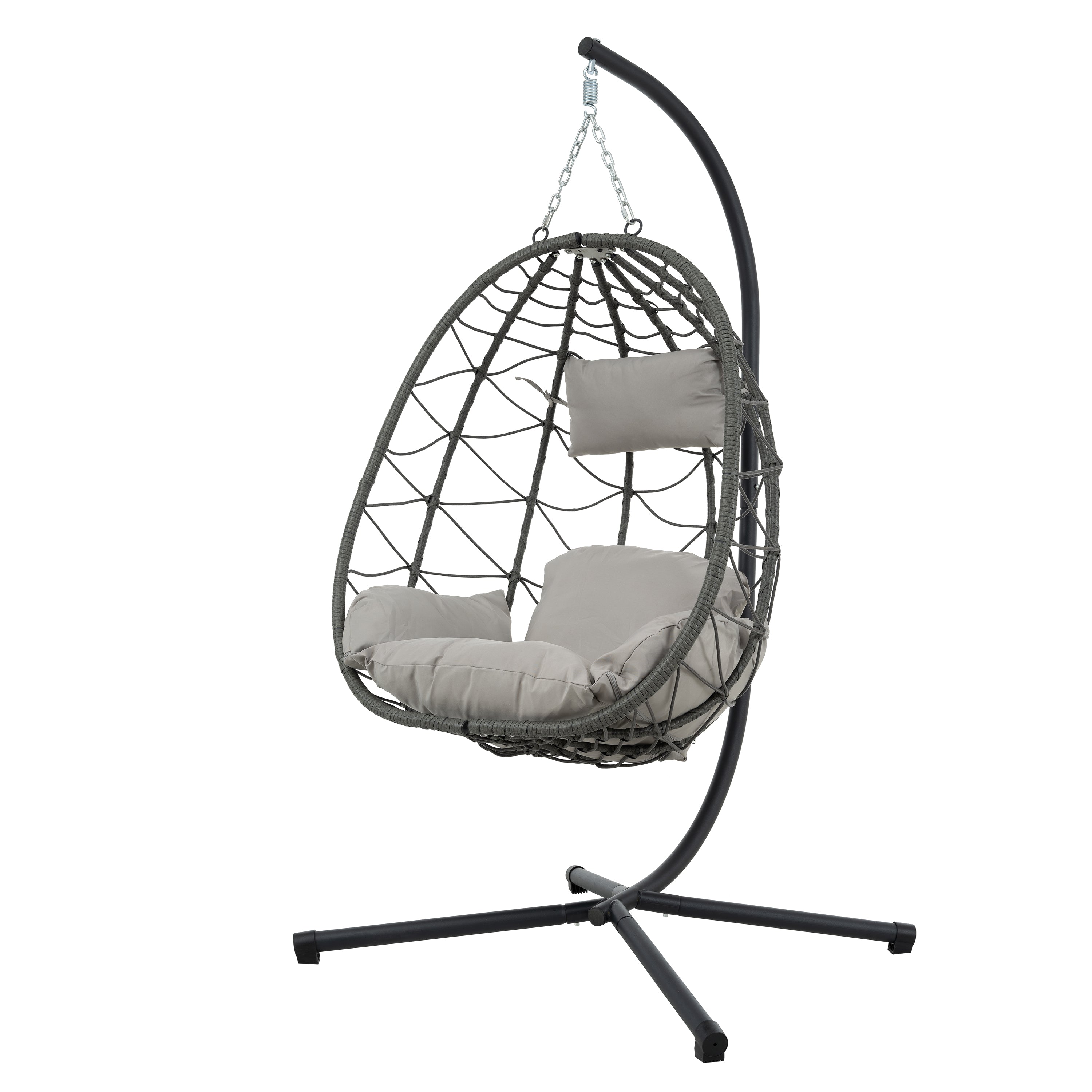 Cozy Wicker Egg Chair with Stand - Indoor/Outdoor Hanging Relaxation Oasis