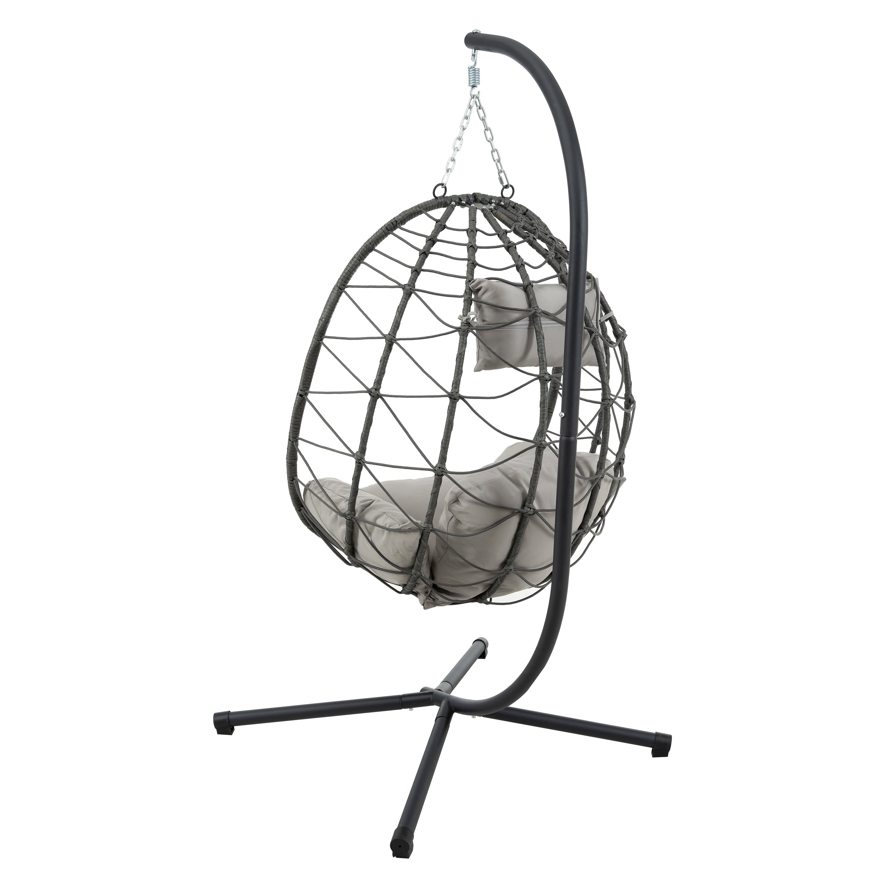 Cozy Wicker Egg Chair with Stand - Indoor/Outdoor Hanging Relaxation Oasis