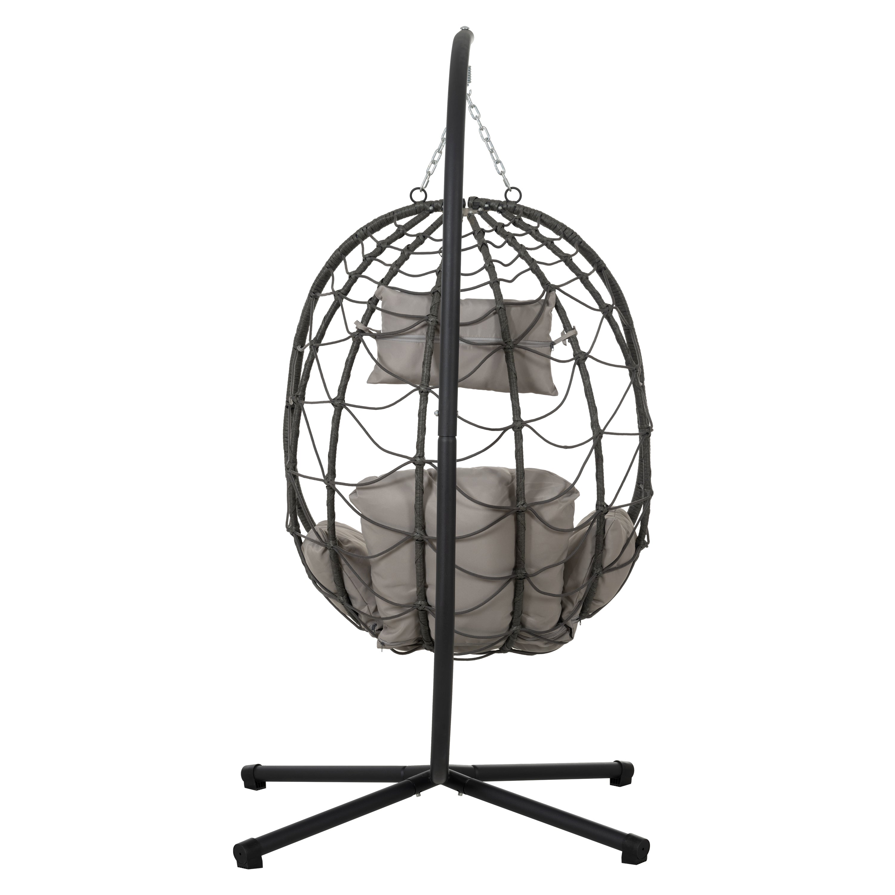 Cozy Wicker Egg Chair with Stand - Indoor/Outdoor Hanging Relaxation Oasis