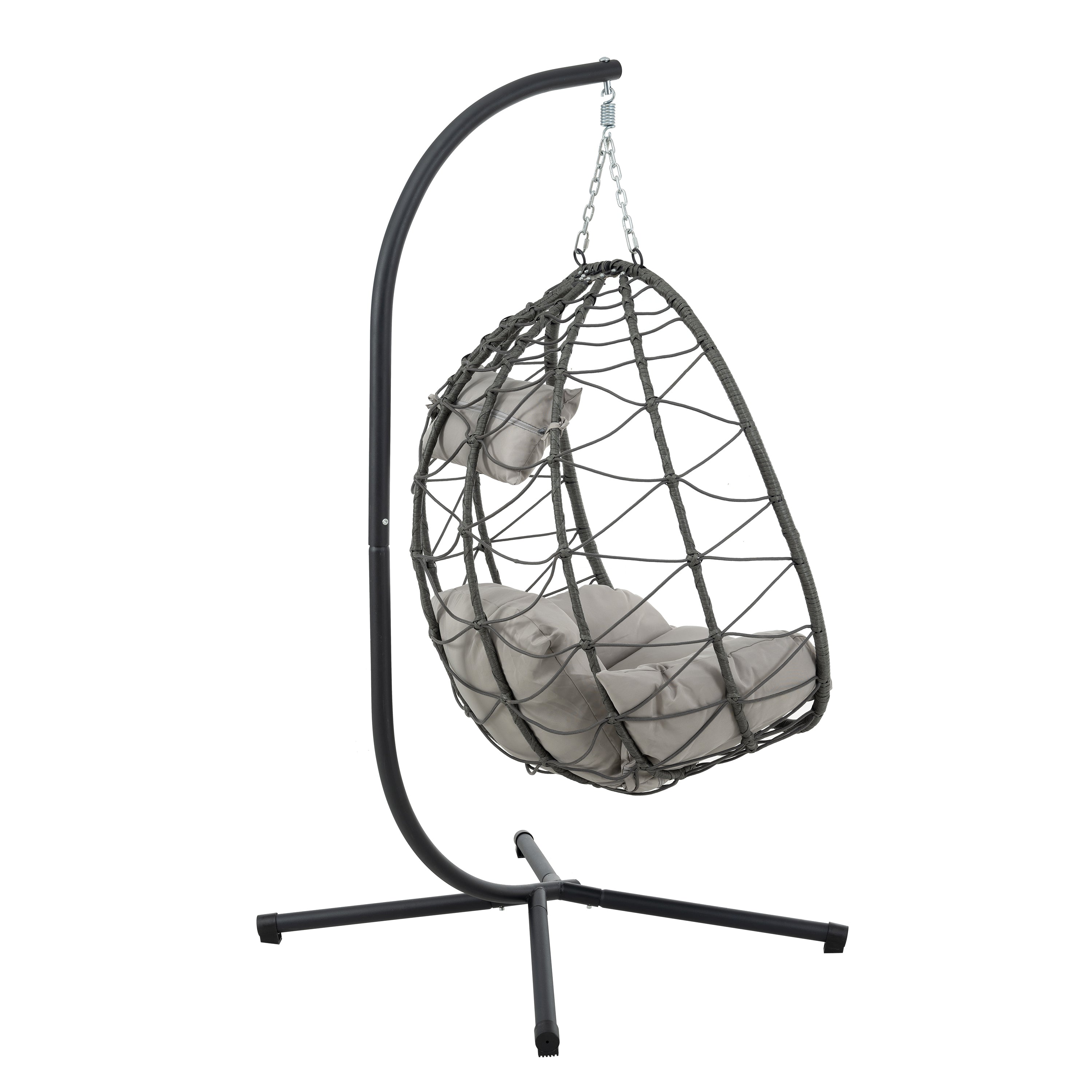 Cozy Wicker Egg Chair with Stand - Indoor/Outdoor Hanging Relaxation Oasis