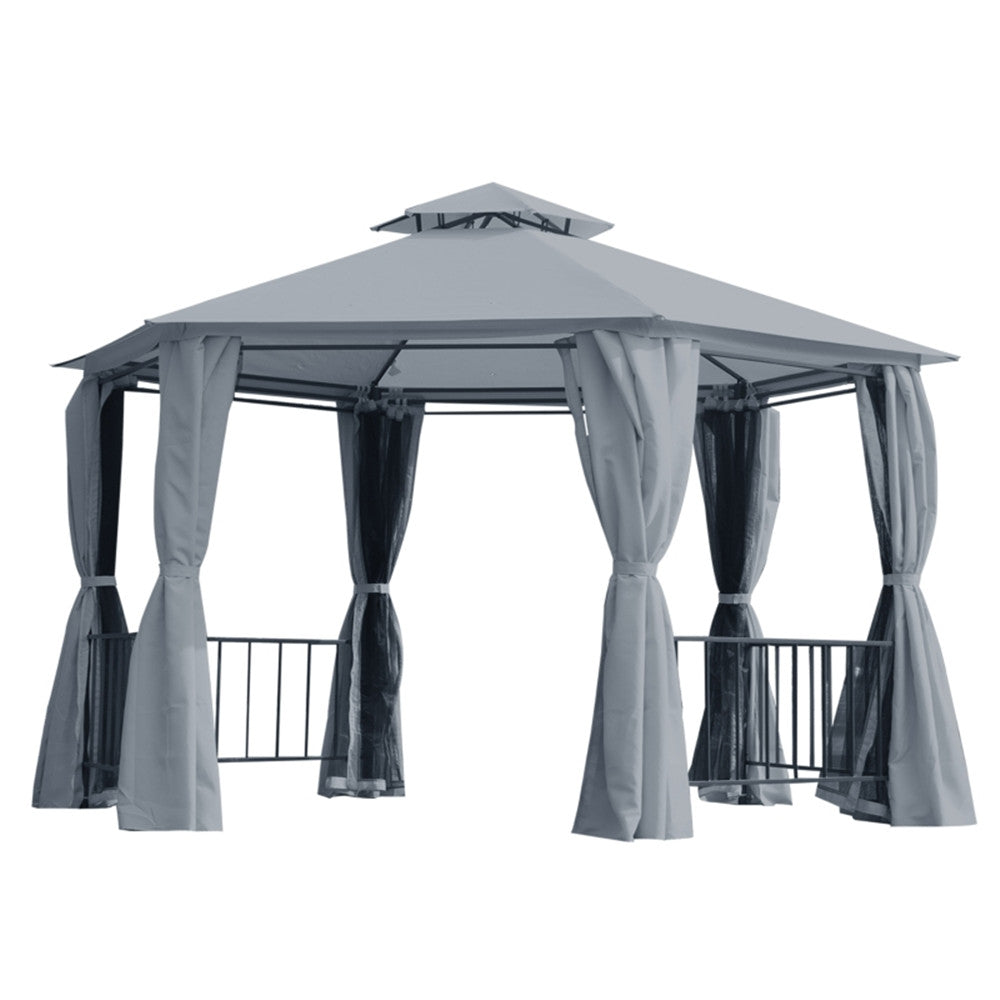 Stylish 13ft x 13ft Gray Patio Gazebo - Perfect for Outdoor Gatherings!