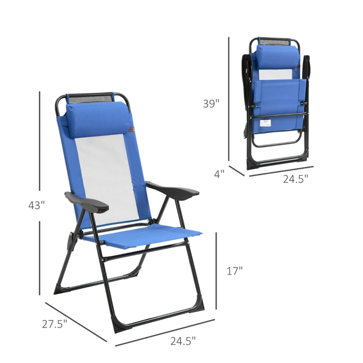 Double Comfort Folding Lounge Chairs - Perfect for Outdoor Relaxation!