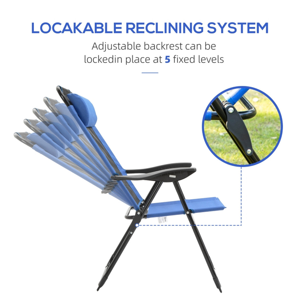 Double Comfort Folding Lounge Chairs - Perfect for Outdoor Relaxation!