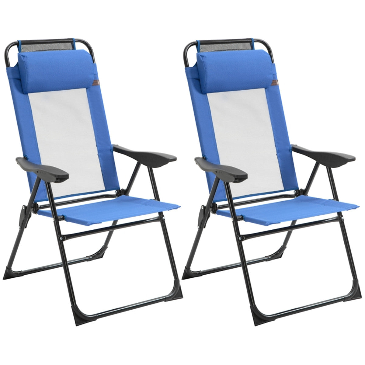 Double Comfort Folding Lounge Chairs - Perfect for Outdoor Relaxation!