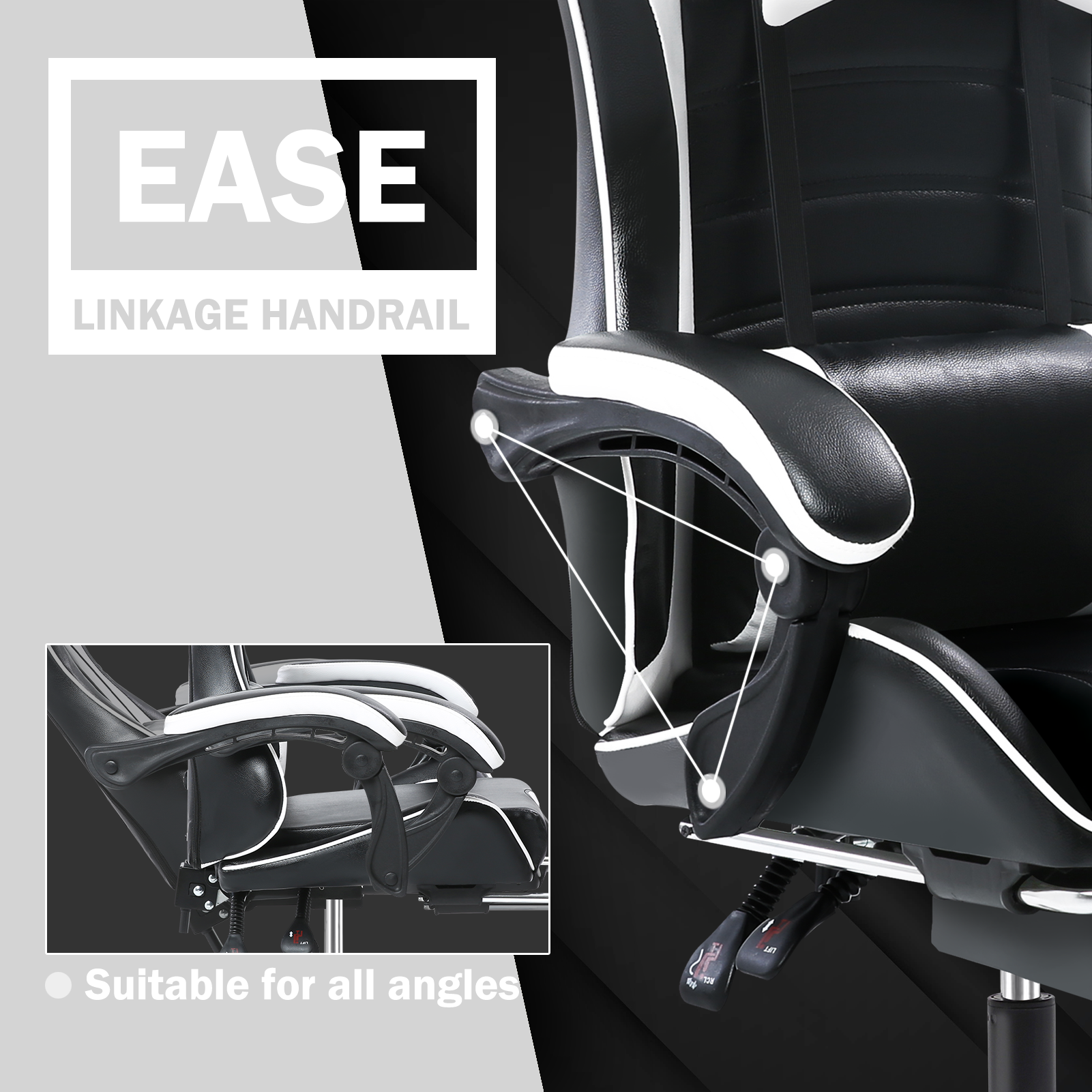 Elite Ergonomic Gaming Chair - Adjustable Comfort & Style for Every Gamer!