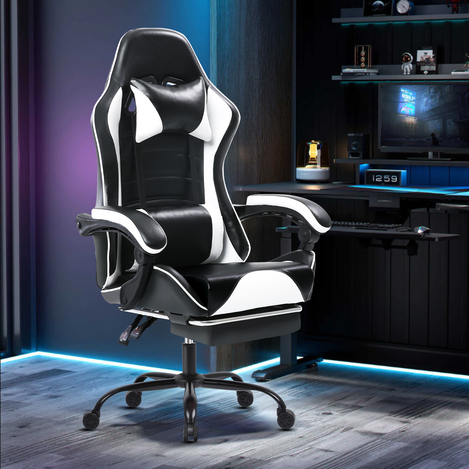 Elite Ergonomic Gaming Chair - Adjustable Comfort & Style for Every Gamer!