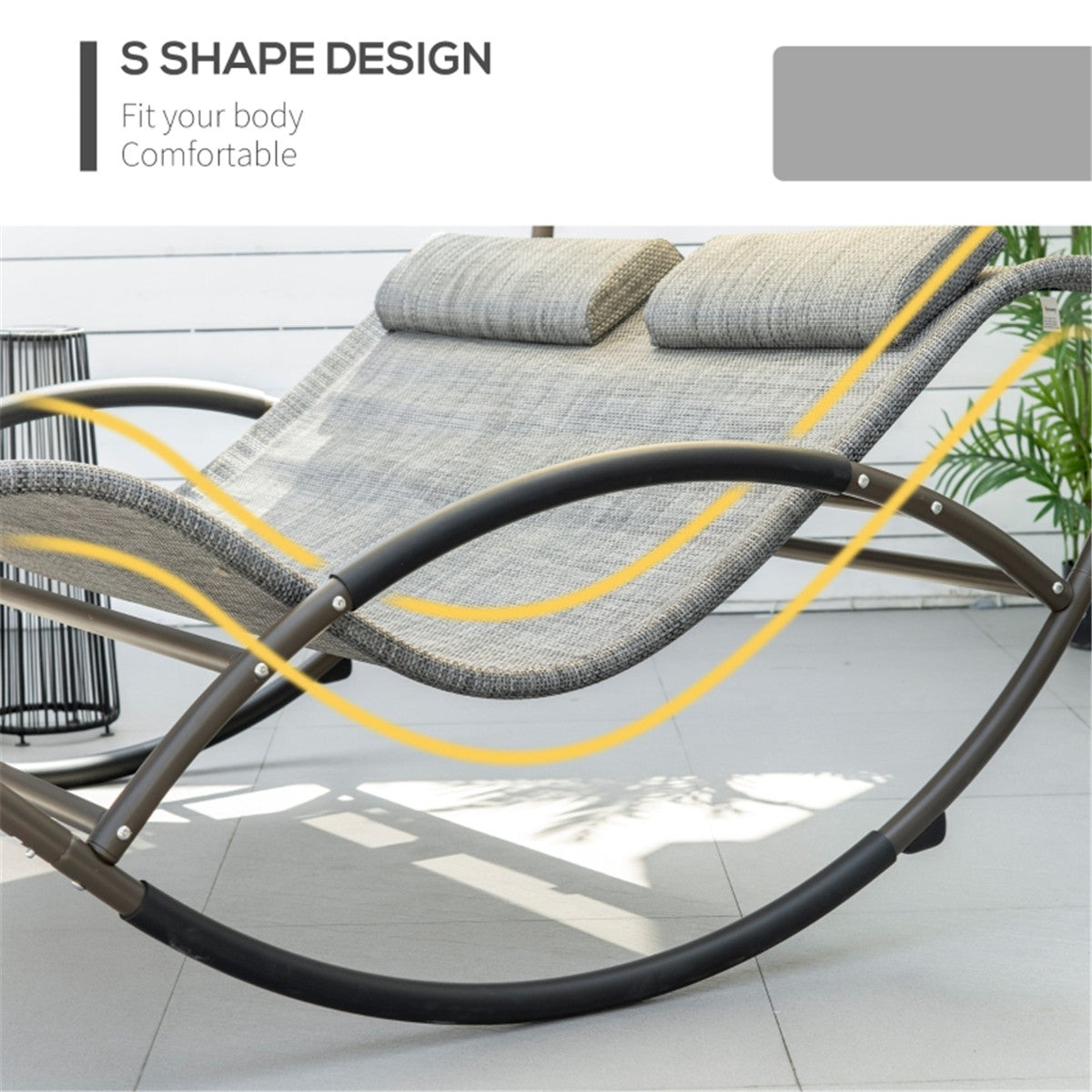 Sunshade Outdoor Rocking Bed Chair - Ultimate Comfort for Your Garden Oasis