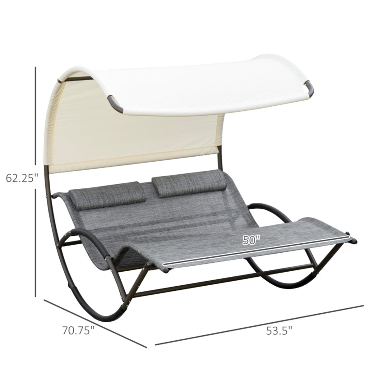 Sunshade Outdoor Rocking Bed Chair - Ultimate Comfort for Your Garden Oasis