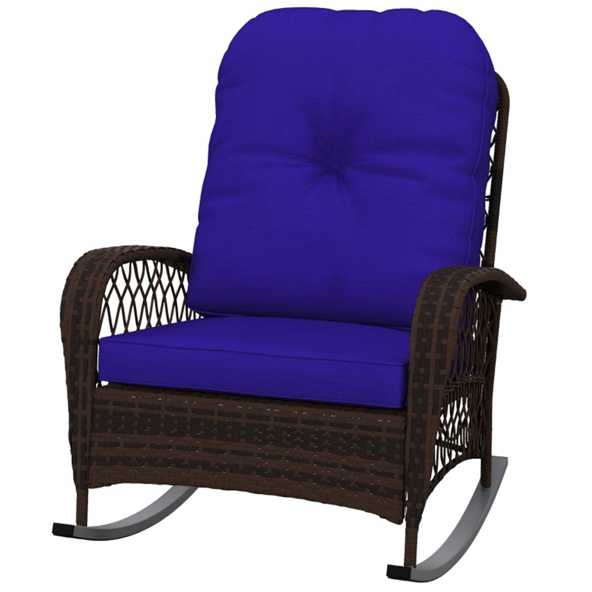 Cozy Rocking Chair with Cushions - Outdoor-Ready & Easy to Clean!