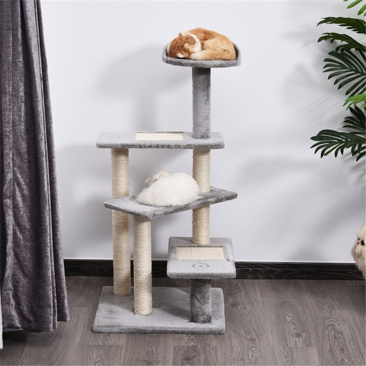 Deluxe Wooden Cat House with Multi-Activity Shelves – Perfect for Play & Relax!