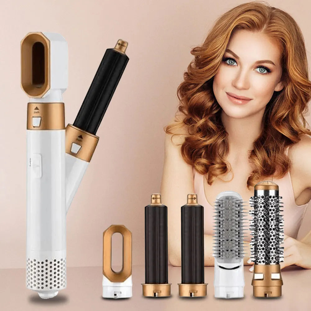 5 in 1 Hair Dryer Hot Comb Set Professional Curling Iron Hair Straightener Styling Tool For Dyson Airwrap Hair Dryer Household