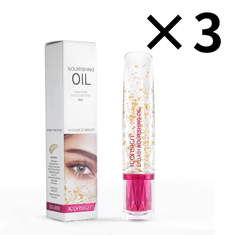 ICONSIGN Eyelashes and Eyebrows Nourishing Gold Essential Oil Mascra Serum Lift Enhancer Longer Coating Thicker Hair Damage Care