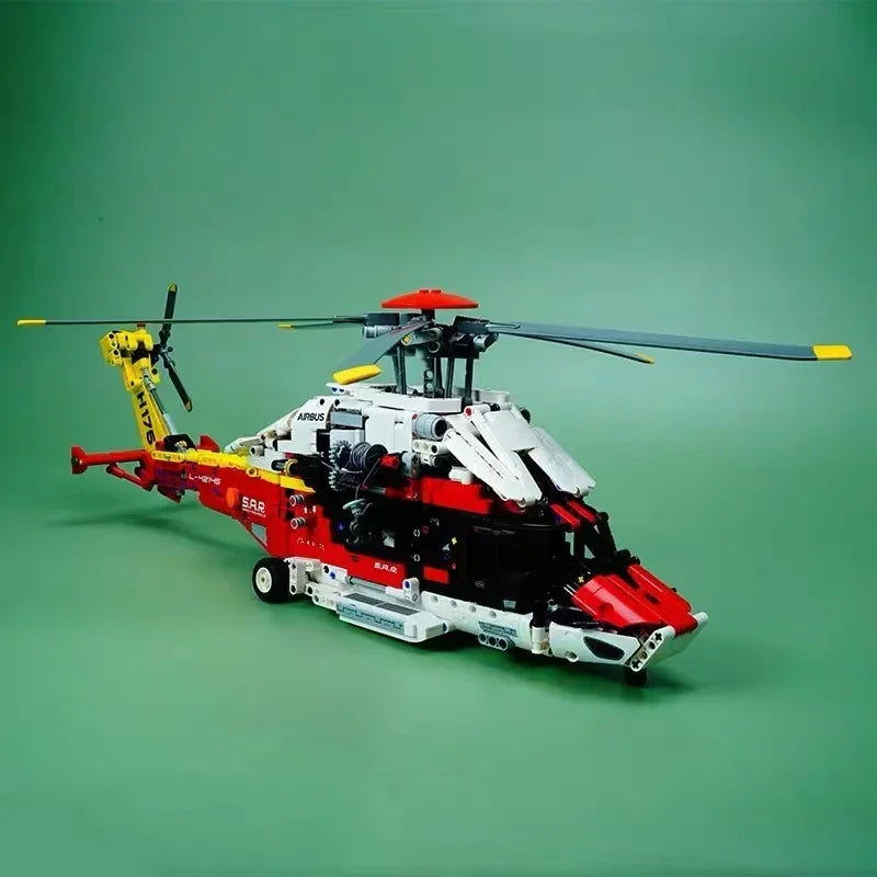 NEW IN STOCK Technical Airbus H175 Rescue Helicopter 42145 Model Building Block Bricks Toy For Kids Gift Motorised Functions