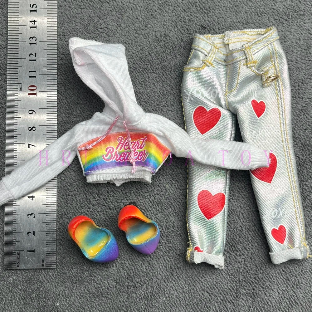 Original Rainbow Middle School Big Sister Multi Style Clothes and Shoes Set Girl Doll Accessories Replacement Holiday Gift Toys