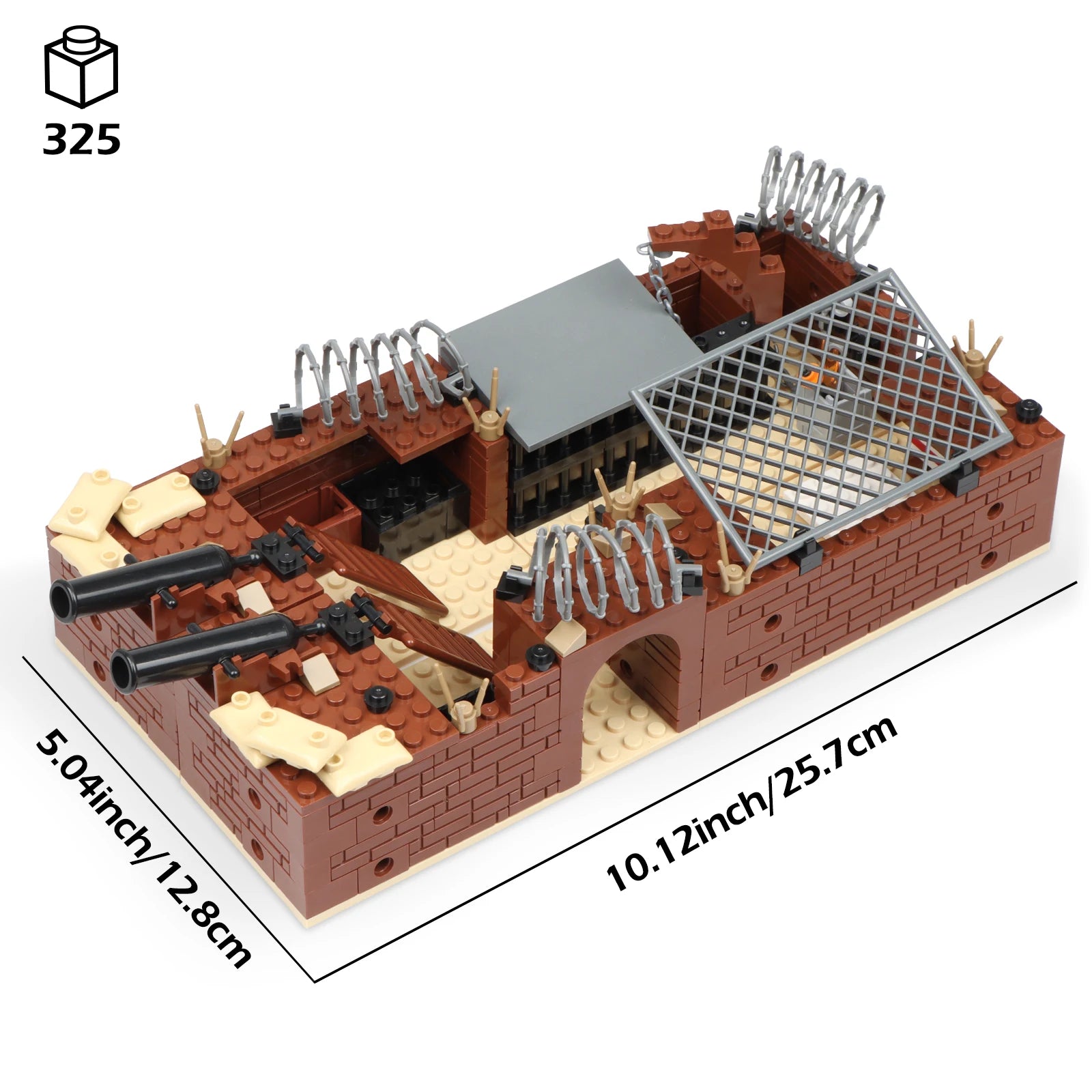 A Hot Sale 4 in 1 Military Bunker Trench Building Block Sets Military Base Assembled Models Boys Toys Simulate Games