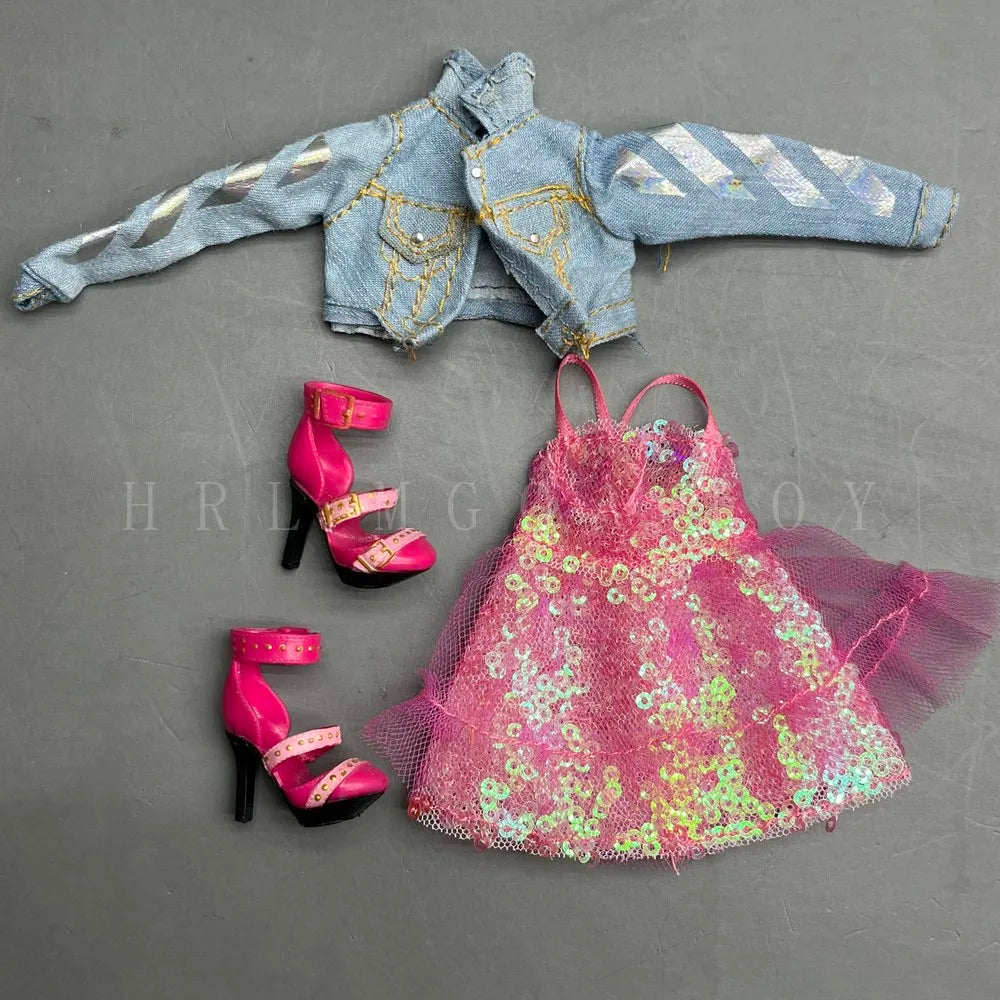 Original Rainbow Middle School Big Sister Multi Style Clothes and Shoes Set Girl Doll Accessories Replacement Holiday Gift Toys