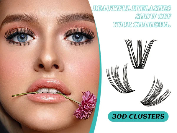 AMZGIRL LASH DIY Eyelashes Kit 348 Clusters Lash Bottom Lashes Fishtail Fan 20D Spike Fan 30D Clusters (D-Mix5-16mm kit)