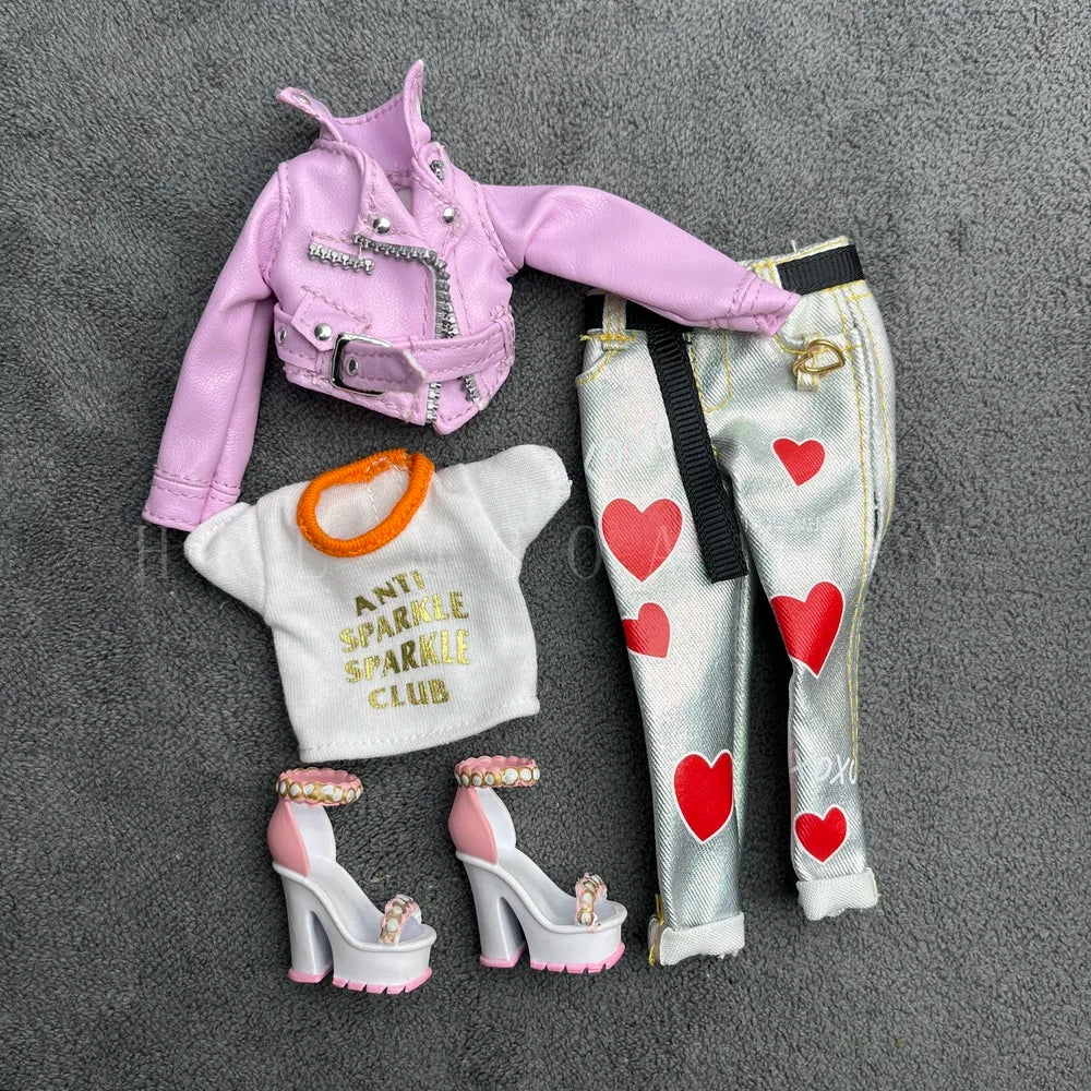 Original Rainbow Middle School Big Sister Multi Style Clothes and Shoes Set Girl Doll Accessories Replacement Holiday Gift Toys