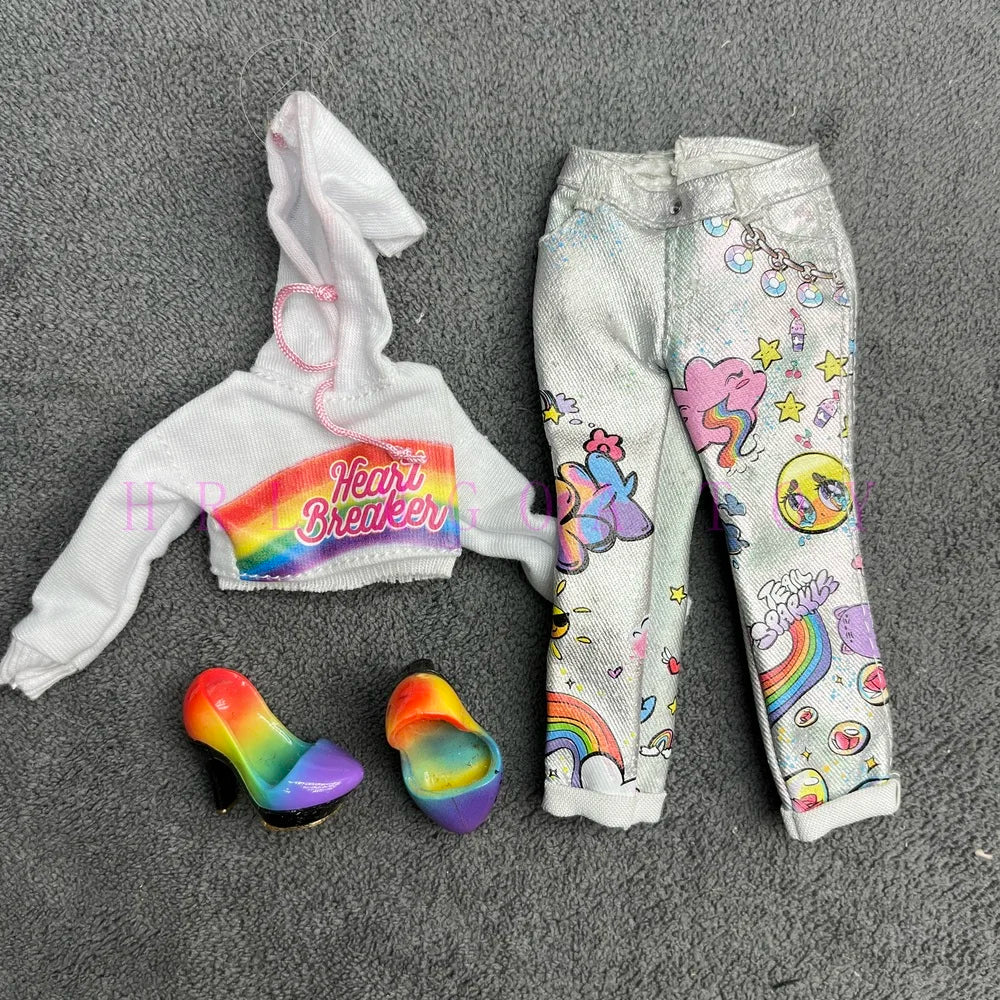 Original Rainbow Middle School Big Sister Multi Style Clothes and Shoes Set Girl Doll Accessories Replacement Holiday Gift Toys