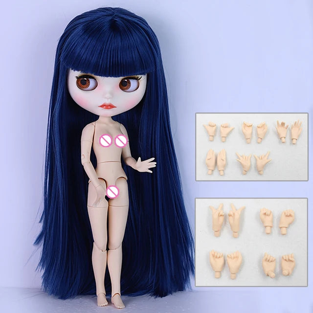 ICY DBS Blyth Doll BJD Joint Body White Skin Blue Hair Set Doll 1/6 30cm Girl Gift Anime SD