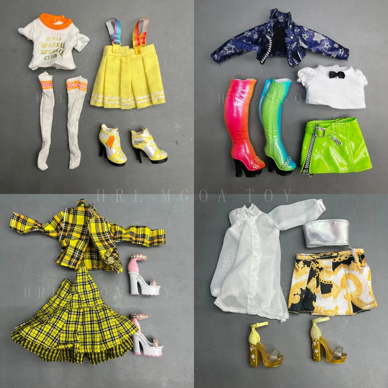 Original Rainbow Middle School Big Sister Multi Style Clothes and Shoes Set Girl Doll Accessories Replacement Holiday Gift Toys