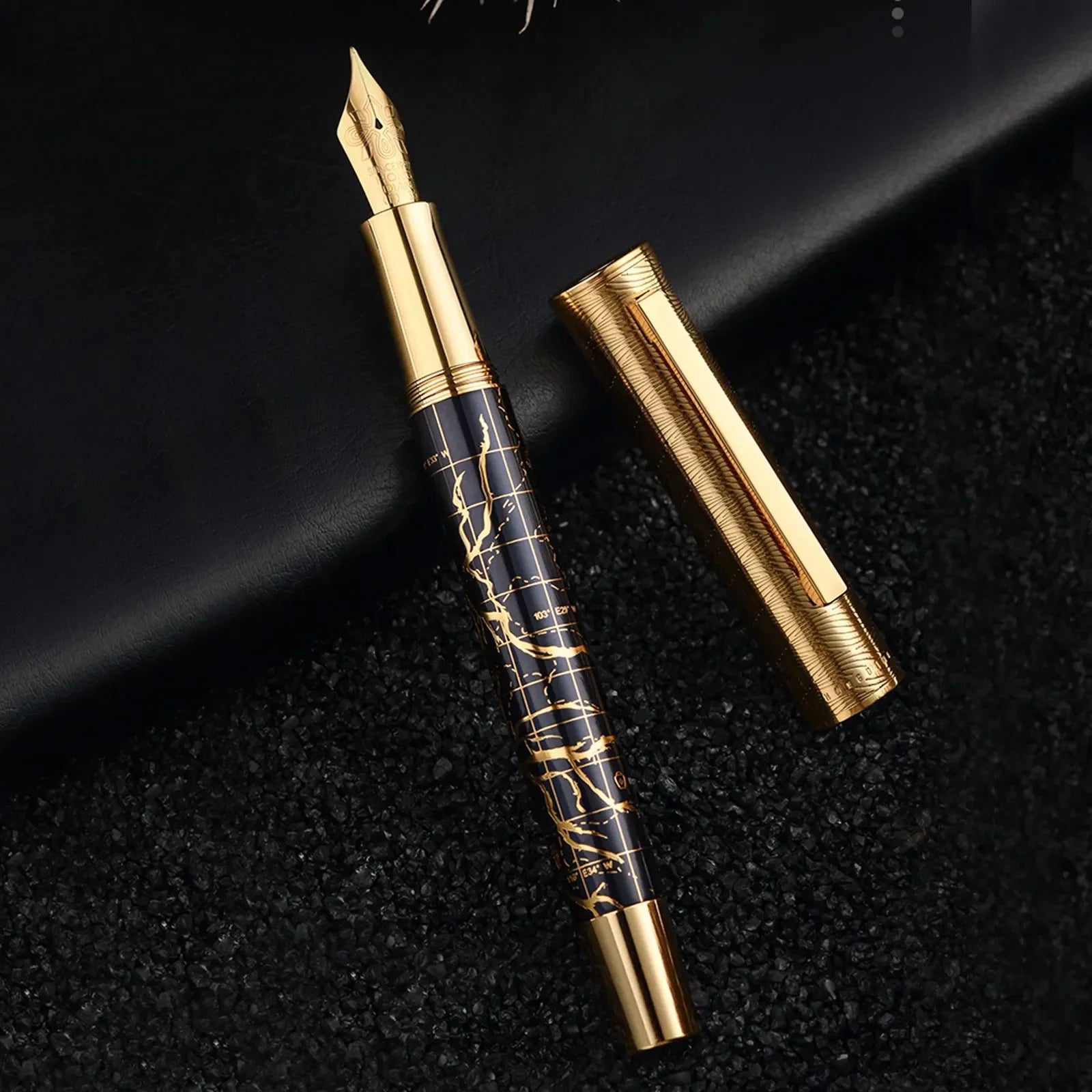 hongdian 1868 fountain pen High end huanghe river series writing ink pen exquisite retro school office supplies gift pen 35# nib