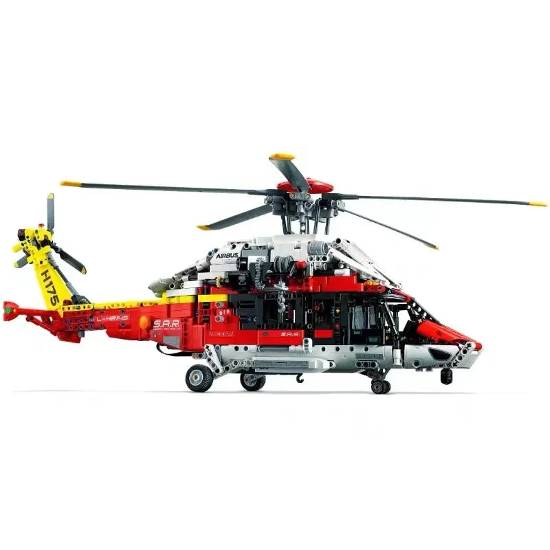 NEW IN STOCK Technical Airbus H175 Rescue Helicopter 42145 Model Building Block Bricks Toy For Kids Gift Motorised Functions