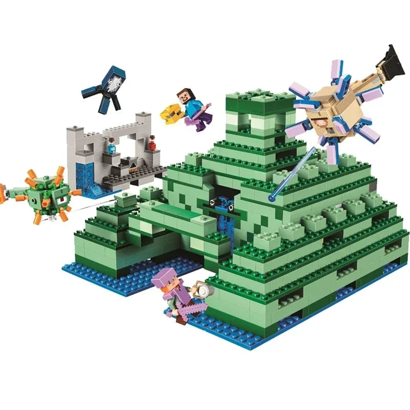 My World The Creeper Mine Deep Dark Battle Building Blocks Bricks Toy