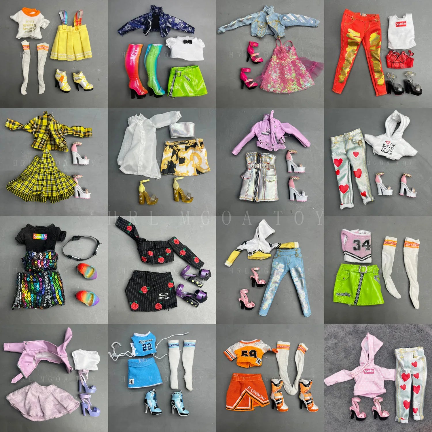 Original Rainbow Middle School Big Sister Multi Style Clothes and Shoes Set Girl Doll Accessories Replacement Holiday Gift Toys