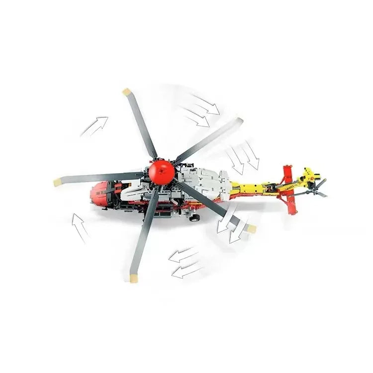 NEW IN STOCK Technical Airbus H175 Rescue Helicopter 42145 Model Building Block Bricks Toy For Kids Gift Motorised Functions