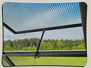 8x12 FT Greenhouse for Outdoors, Quick Setup Polycarbonate Greenhouse with Roof Vent, Aluminum Large Walk-in Greenhouse ，Black