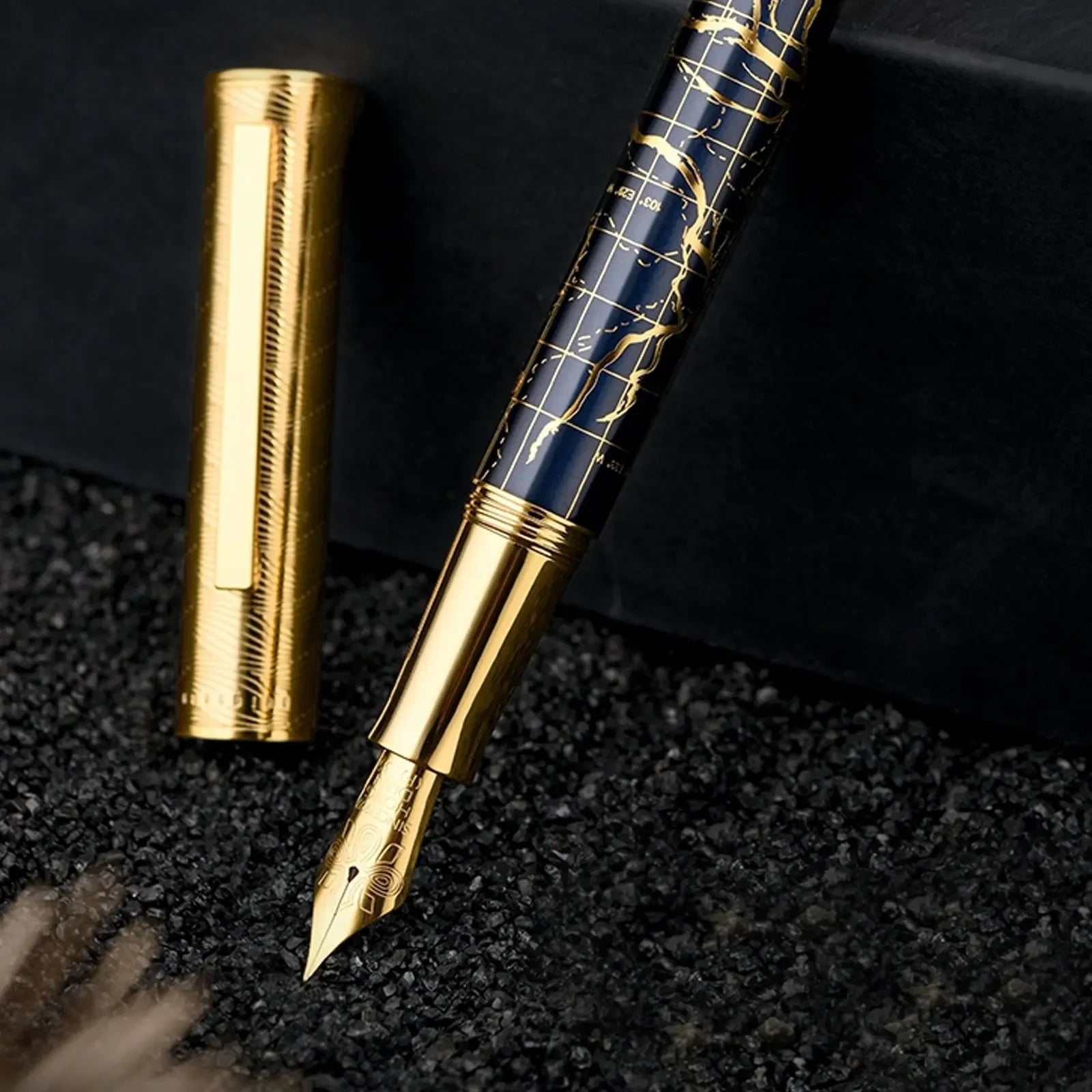 hongdian 1868 fountain pen High end huanghe river series writing ink pen exquisite retro school office supplies gift pen 35# nib