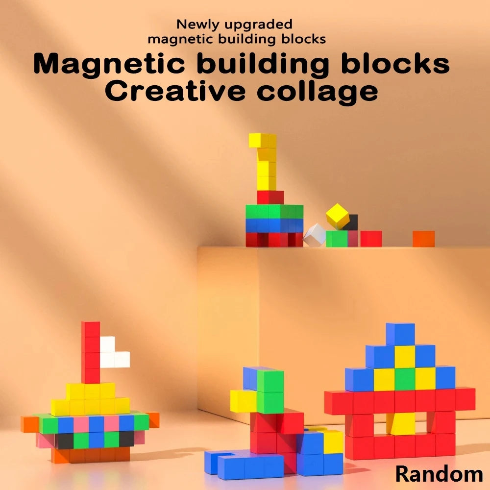 32PCS Magnetic Building Cube Blocks Big Size DIY Magnets Toys for Children Kids Designer Construction Set Educational Gifts