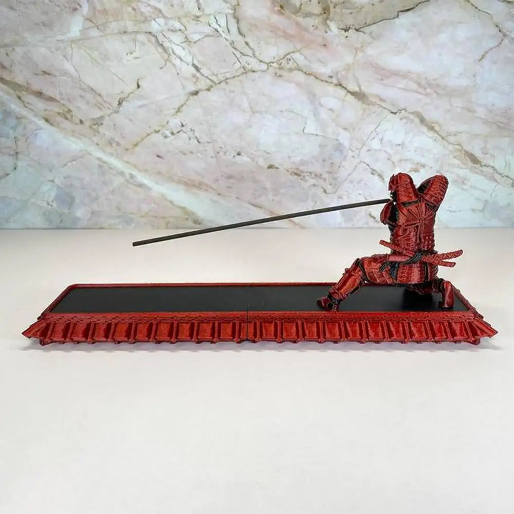 S-amurai Incense Stick Holder Ash Catcher Warrior Incense Burner Home Office Meditation Yoga Relaxation Home Office Decoration