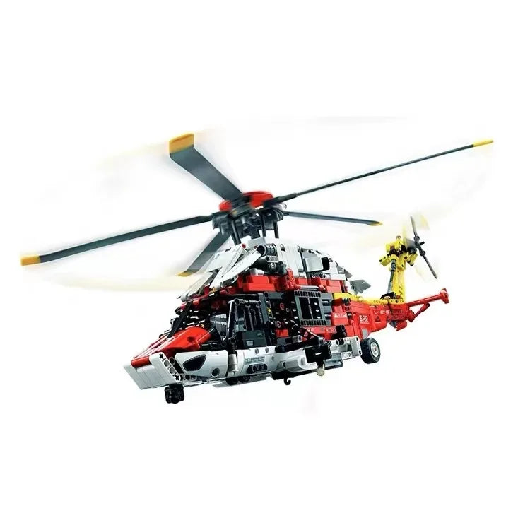 NEW IN STOCK Technical Airbus H175 Rescue Helicopter 42145 Model Building Block Bricks Toy For Kids Gift Motorised Functions