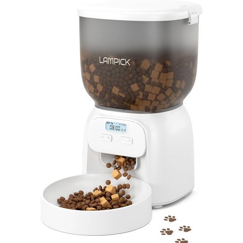 Smart Automatic Cat Feeder: 4L Capacity, 6 Meals/Day, Dual Power Supply, Easy Clean