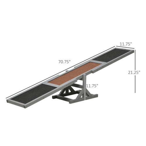 Ultimate Wooden Dog Agility Seesaw - Fun & Durable Exercise Solution!