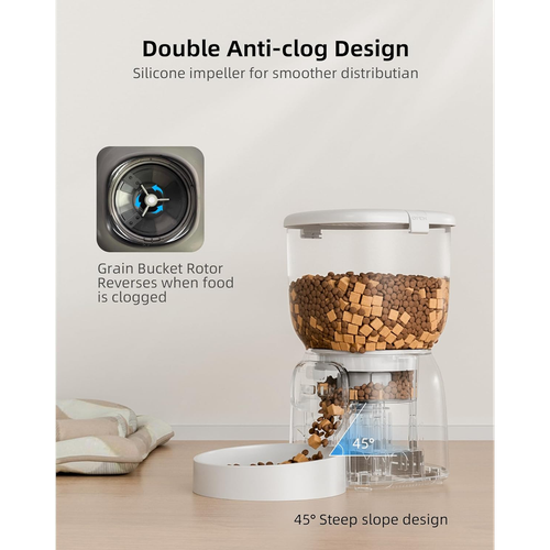 Smart Automatic Cat Feeder: 4L Capacity, 6 Meals/Day, Dual Power Supply, Easy Clean