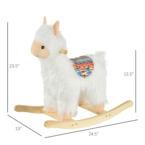 Whimsical Plush Llama Rocking Horse for Toddlers 18-36 Months