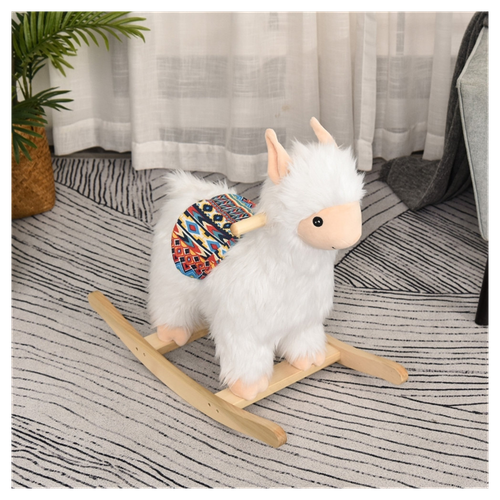 Whimsical Plush Llama Rocking Horse for Toddlers 18-36 Months