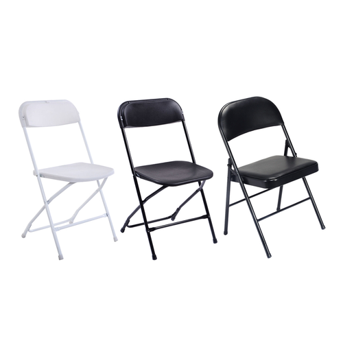 4-Pack Stylish Foldable Black Chairs - Durable & Space-Saving Design!