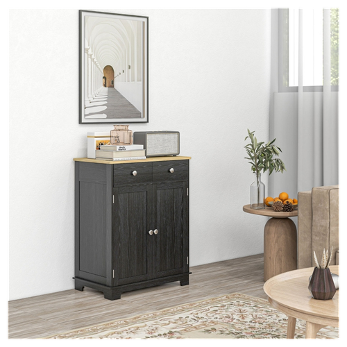 Stylish Kitchen Storage Cabinet with Adjustable Shelves & Safety Features