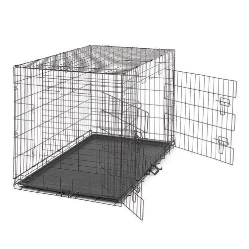 48-Inch Folding Steel Pet Kennel Crate for Dogs & Cats - Durable & Secure!