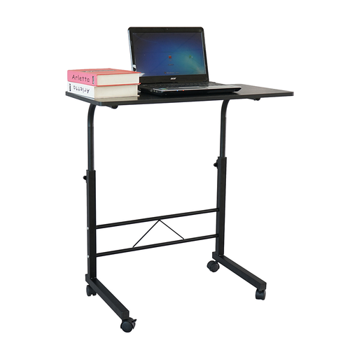 Stylish Black Removable P2 15MM Chipboard & Steel Side Table - Adjustable Height