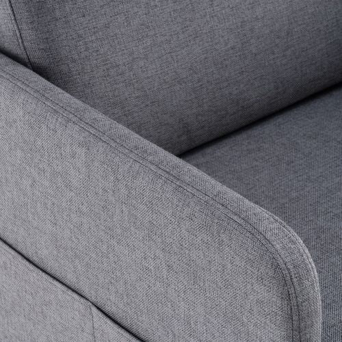 Chic Dark Grey Lounge Chair: Comfy Accent Sofa for Small Spaces & Style