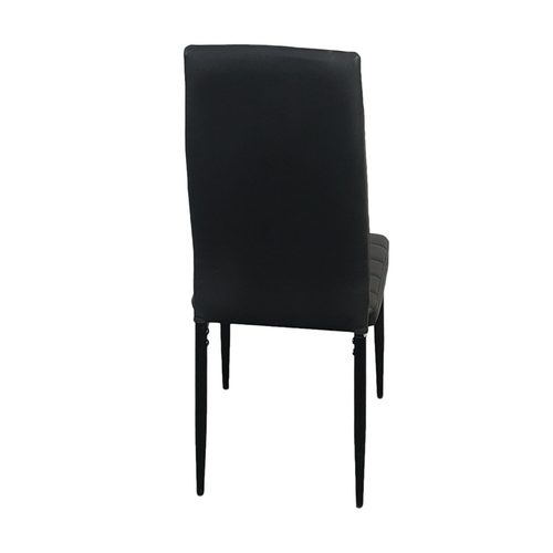 Sleek 6-Piece Black High Back Dining Chair Set - Elegant & Durable Comfort