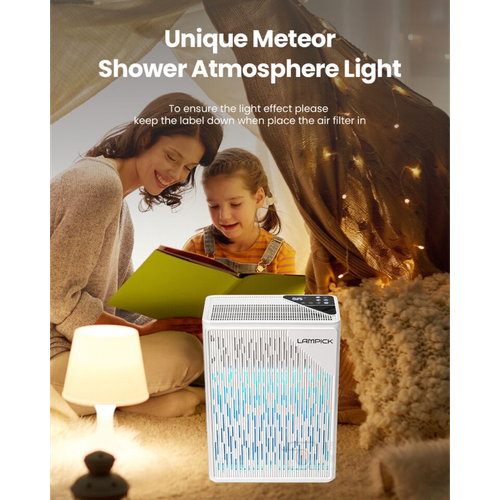 LAMPICK HEPA Air Purifier with Meteor Light & Fragrance for Large Rooms